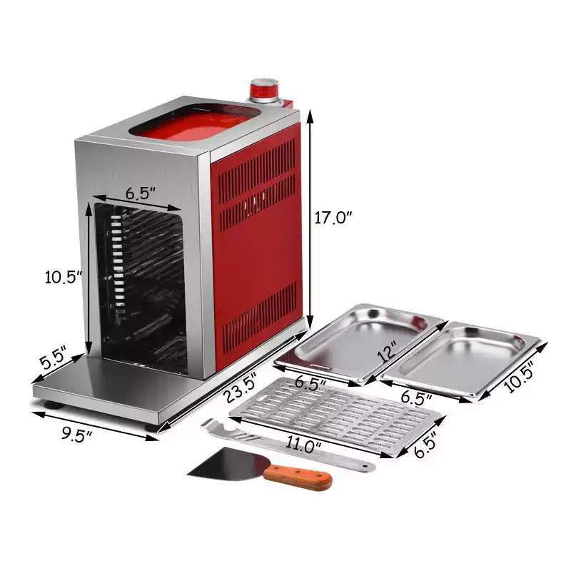 Costway Propane Infrared Steak Grill BBQ Stainless Steel Single Burner Vertical Cooking