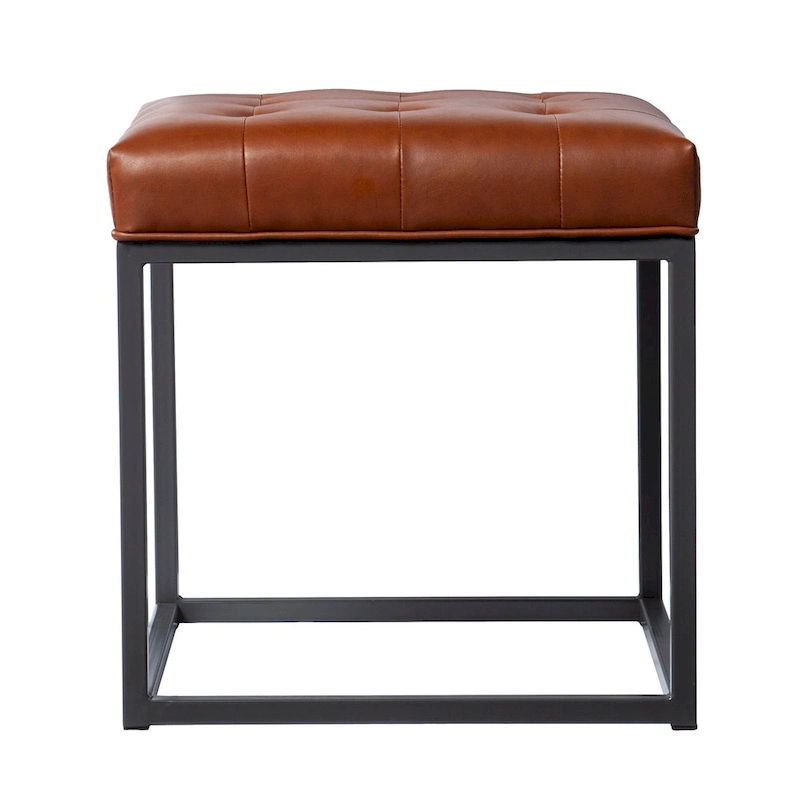 SEI Furniture Healy Saddle Brown Mini Ottoman