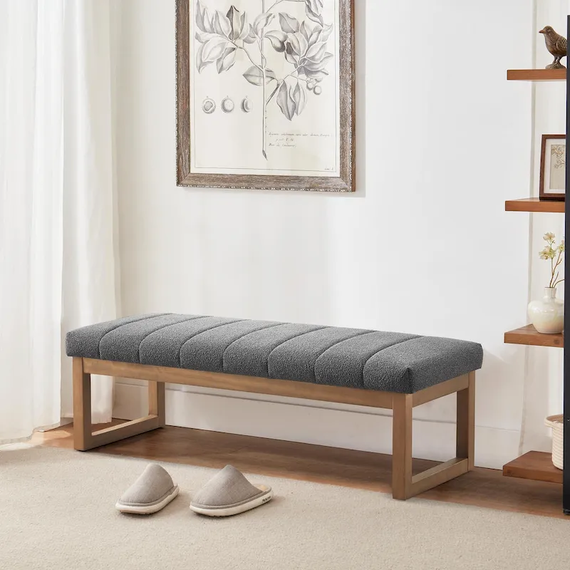45  Entryway Upholstered Bench Shoe Rack Bench