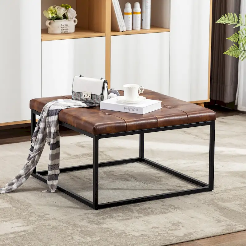 Square Ottoman Coffee Table 28L x 28D x 17H