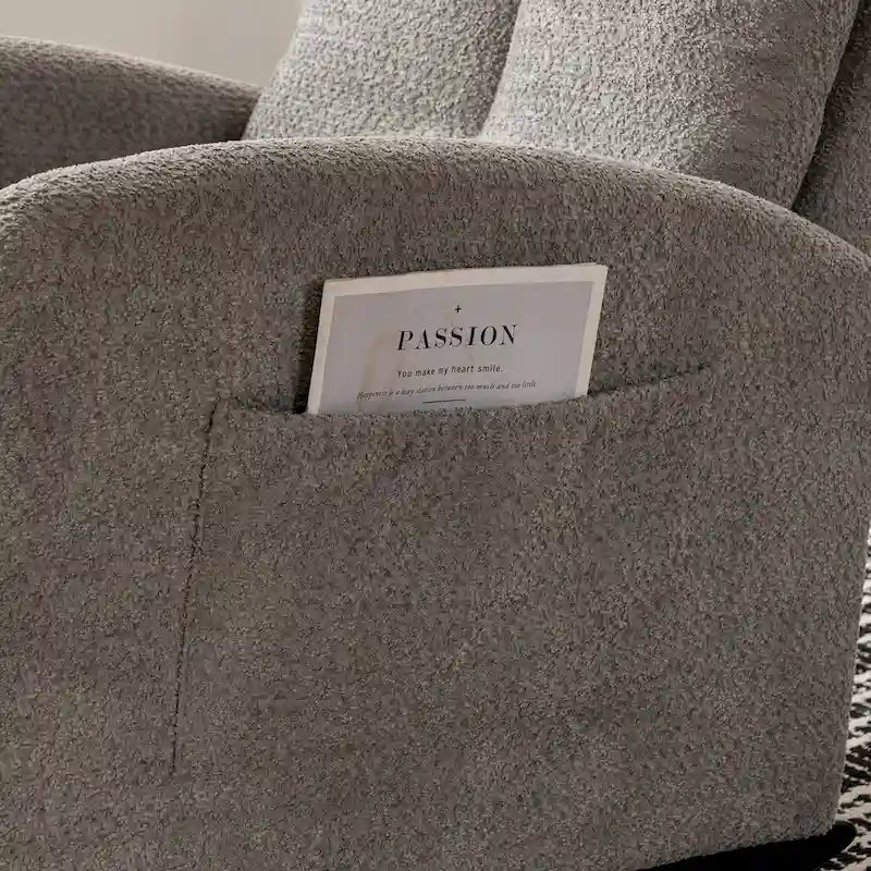 Accent Rocking Chair with Footrest High Back