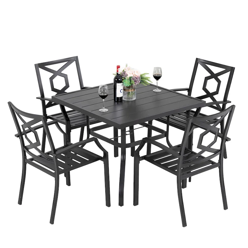 Nuu Garden Outdoor 5-Piece Iron Dining Set