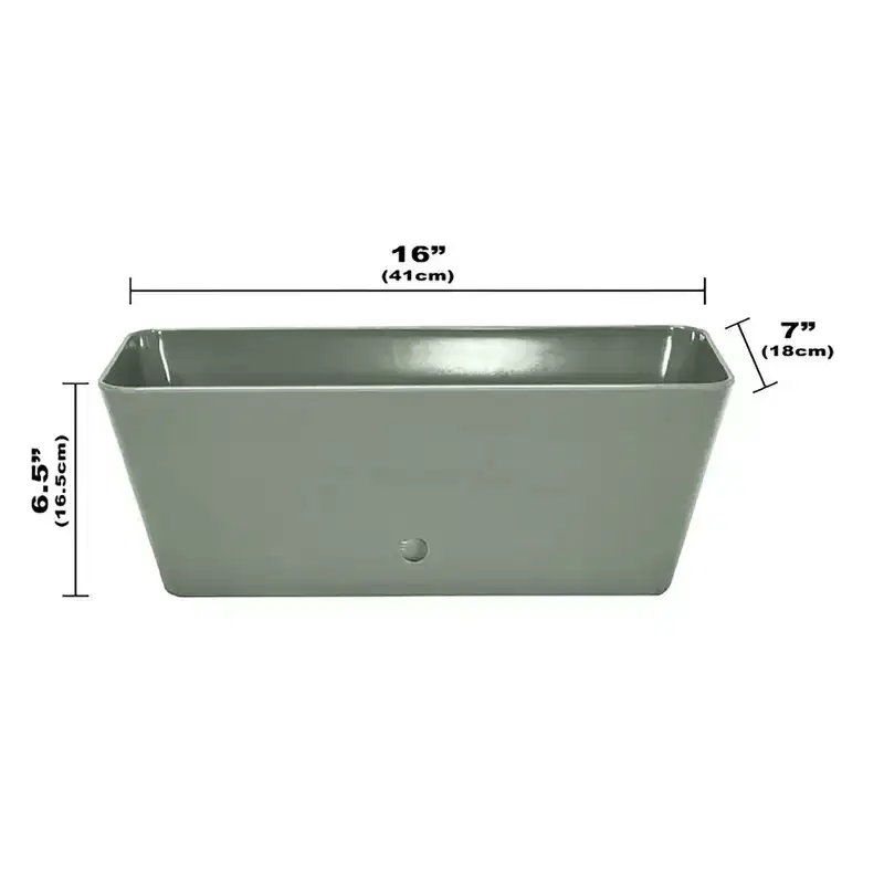 Tierra Garden 16 Rectangular Self-Watering Bamboo Planter