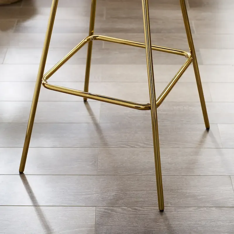 Modern Swivel Velvet Barstool