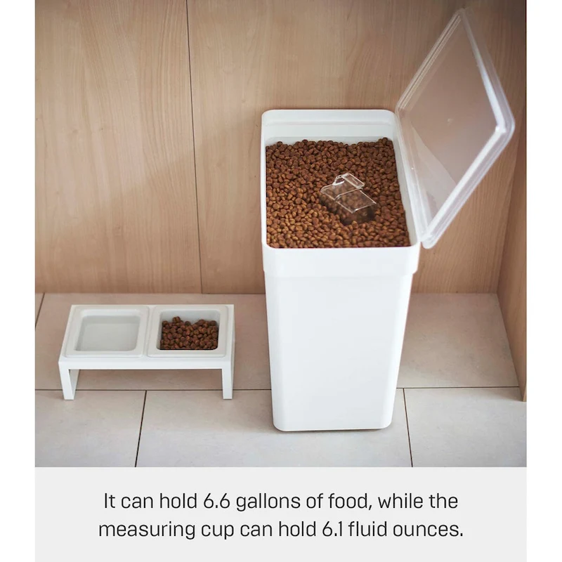 Rolling Airtight Pet Food Container (25 lbs.), Polypropylene, Extra Large, 6.6 gallons, 25 liters