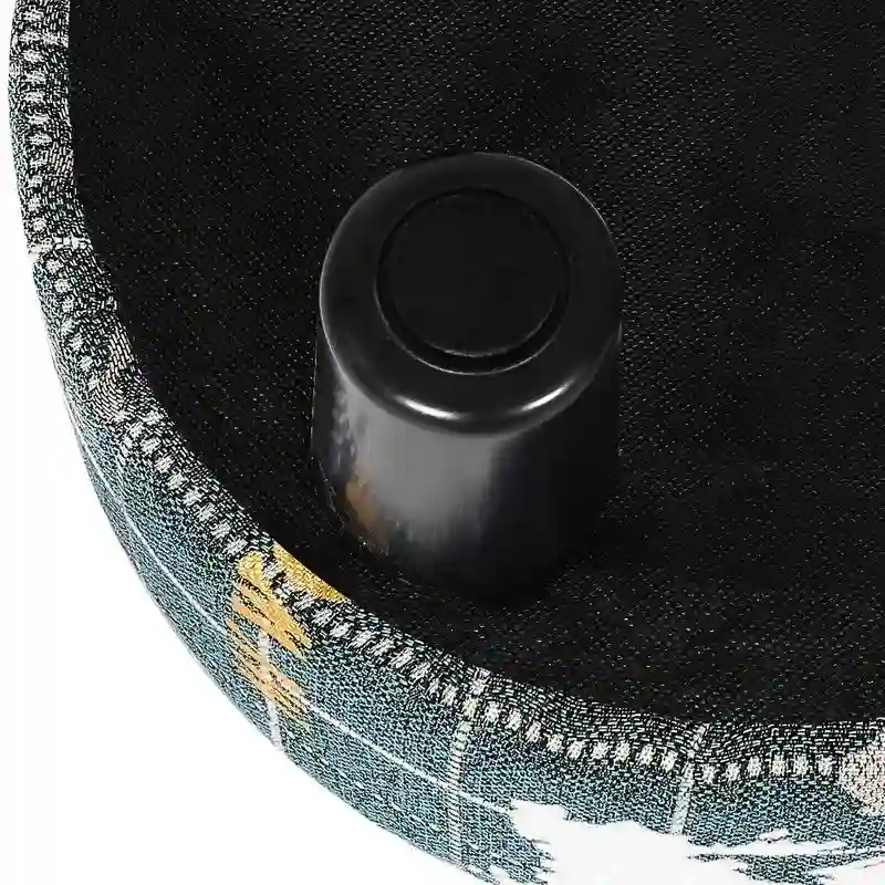 Round Fabric Ottoman Footrest