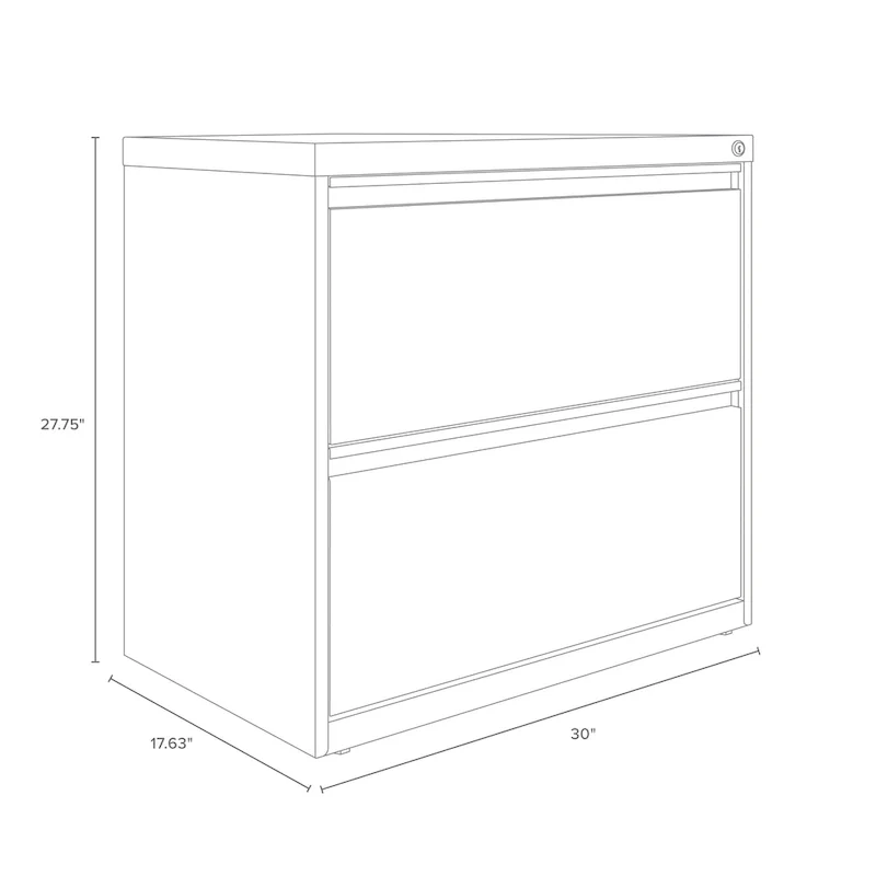 Hirsh 30 Inch Wide 2 Drawer Lateral 101 File Cabinet, White