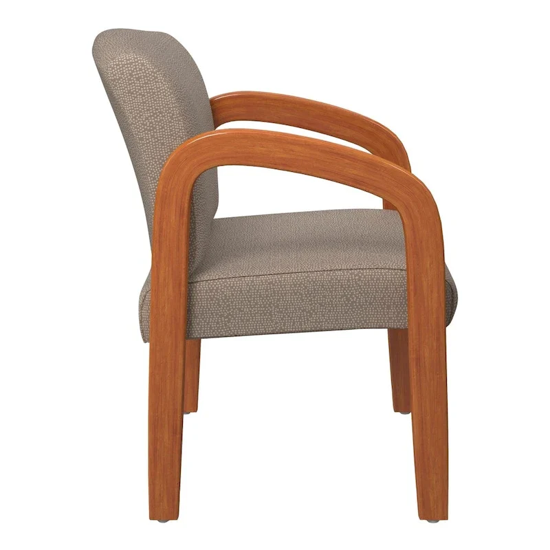 Medium Oak Finish Wood Visitor Chair