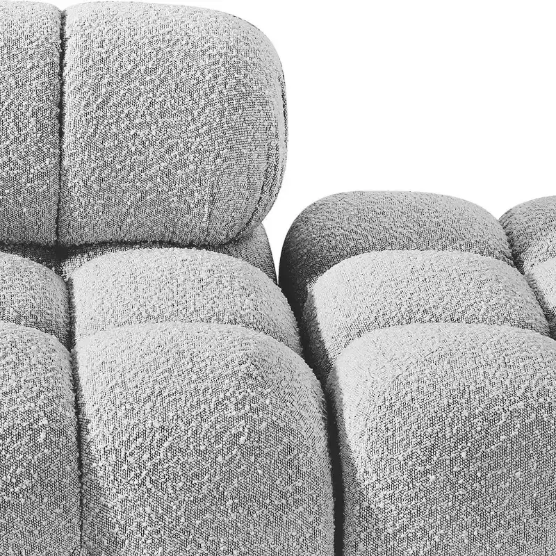 Meridian Furniture Ames 170 Boucle Fabric Upholstered 5pc. Modular Sofa
