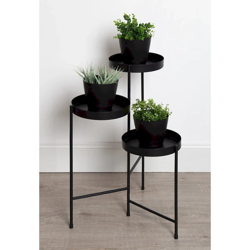 Kate and Laurel Finn Metal 3-tier Modern Plant Stand - 16x21x30