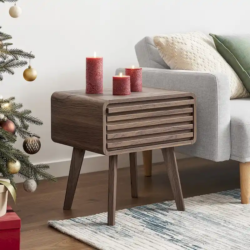 Mopio Ensley Night Stand, Side Table, End Table, Mid Century Modern Nightstand, Bedside Tables, Small Nightstand with Drawers