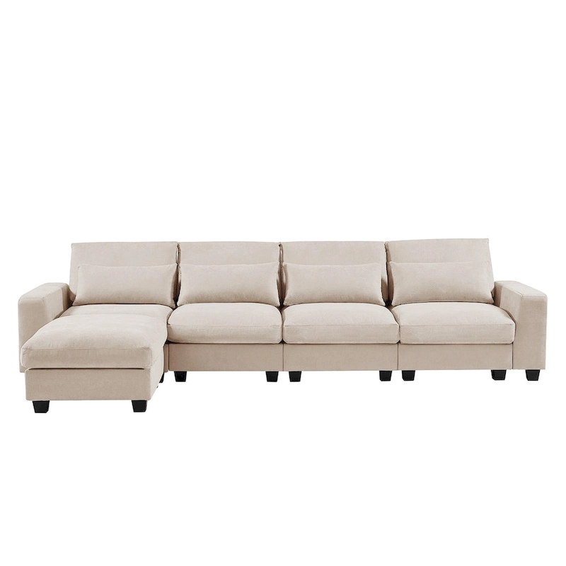 Merax Convertible Sofa Couch with Reversible Chaise