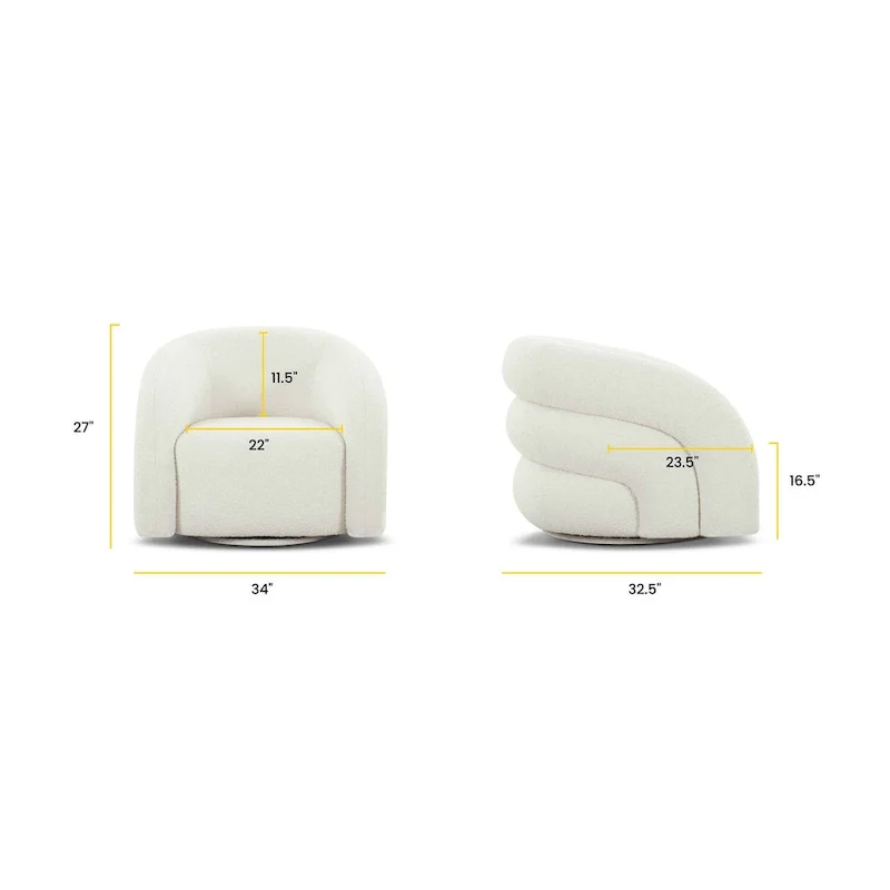 Poly & Bark Volos Swivel Lounge Chair