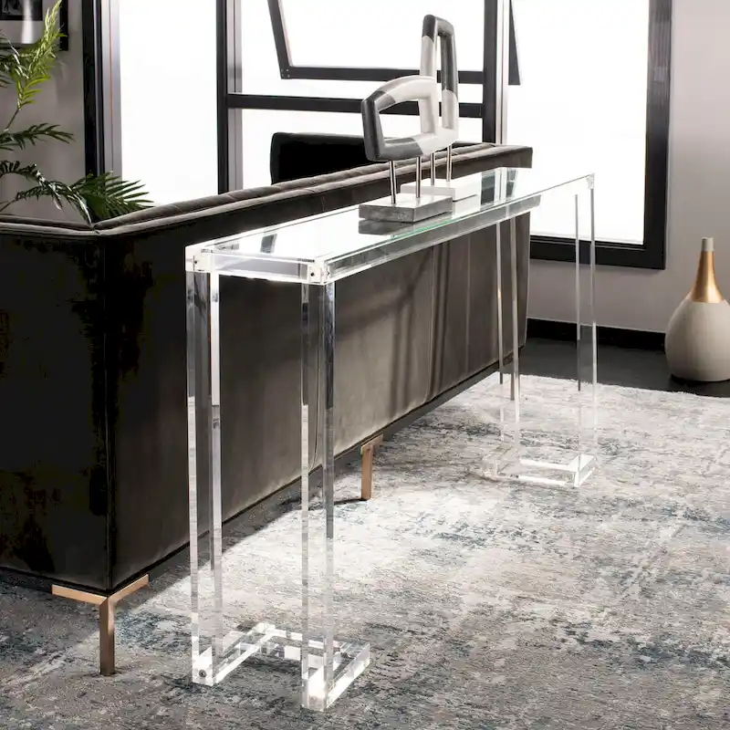 Modern Acrylic Console Table – Clear, 60