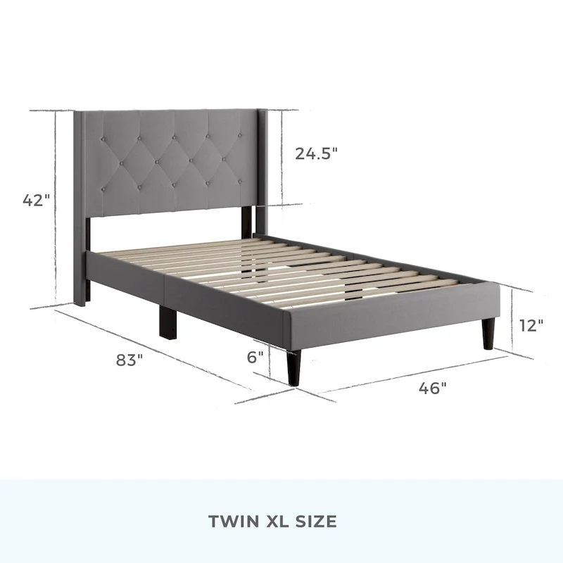 Brookside Isabelle Button Tufted Wingback Upholstered Bed