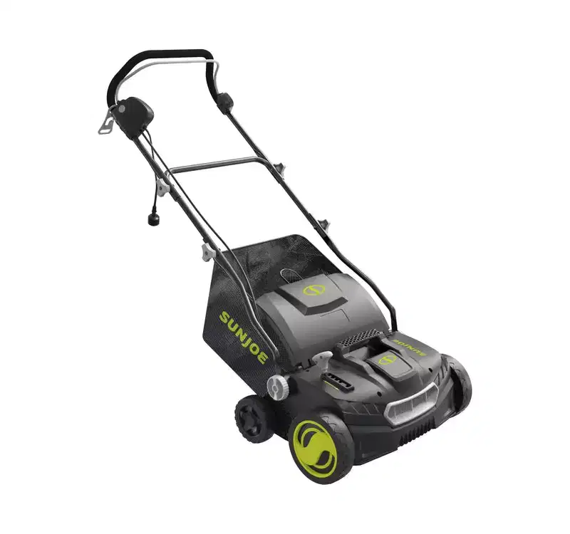 Restored Sun Joe AJ808E Electric Lawn Dethatcher + Scarifier | W/ Collection Bag | 15-inch | 15-Amp (Refurbished)