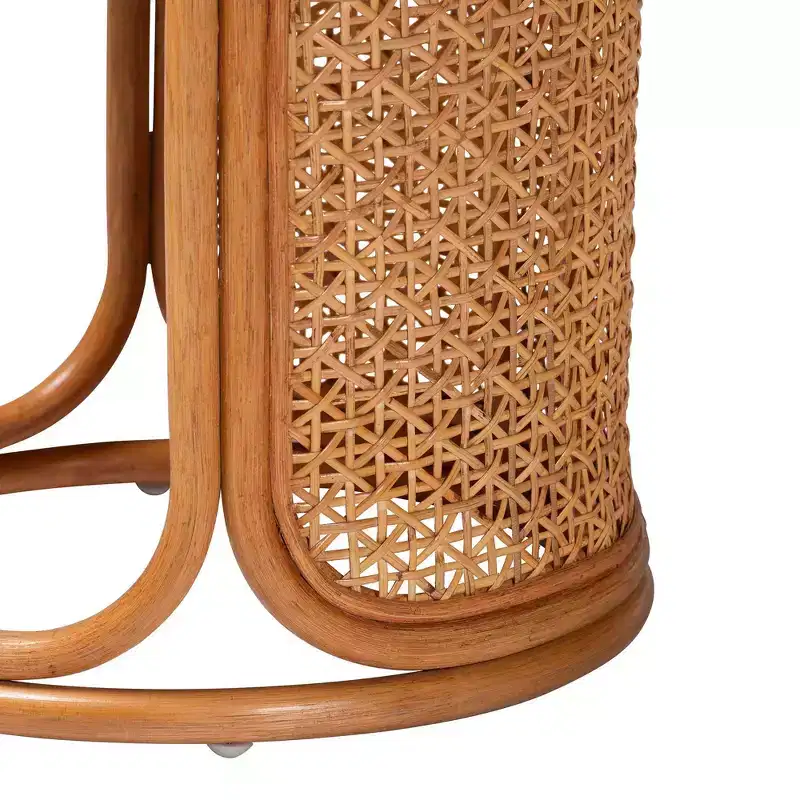 bali & pari 2pc Eldon Rattan Nesting End Table Set Light Honey