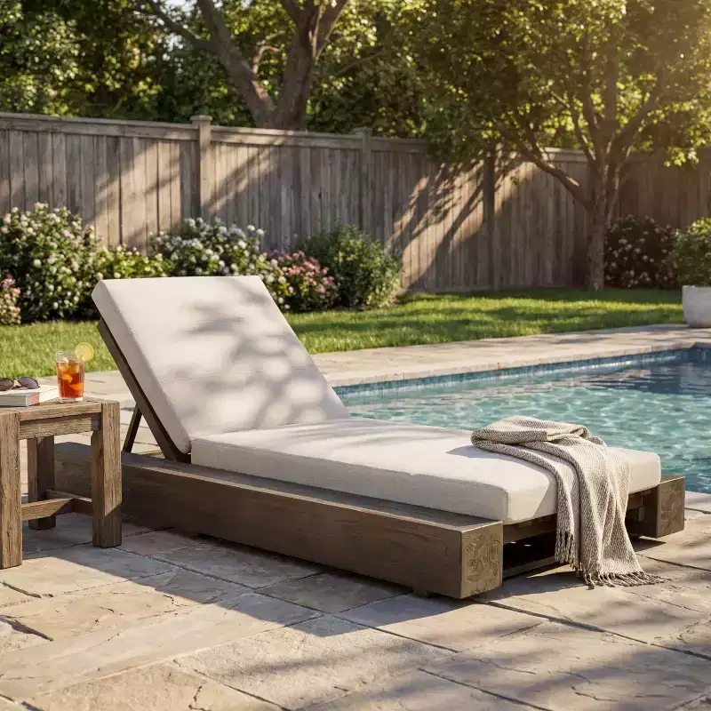 Christopher Knight Home Thomas Patio Acacia Chaise Lounges with Cushion and Adjustable Backrest