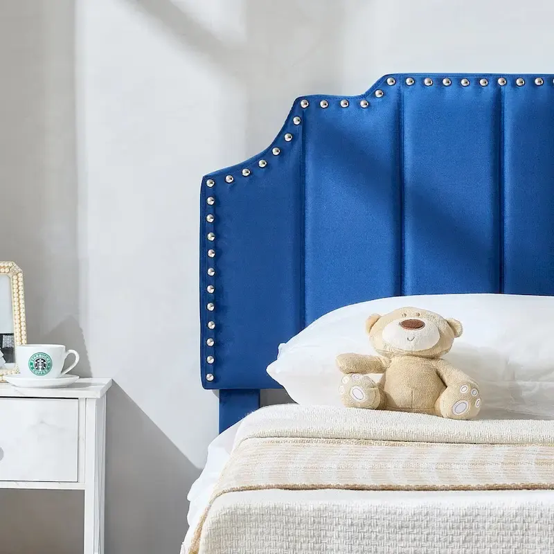 Bedroom Sets, 15 Style Options, 3-pieces Bedroom Set with Height Adjustable Upholstered Bed and Nightstands Set of 2-VECELO