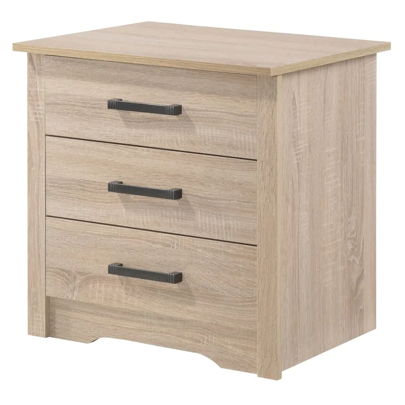 Hudson 3-drawer Nightstand