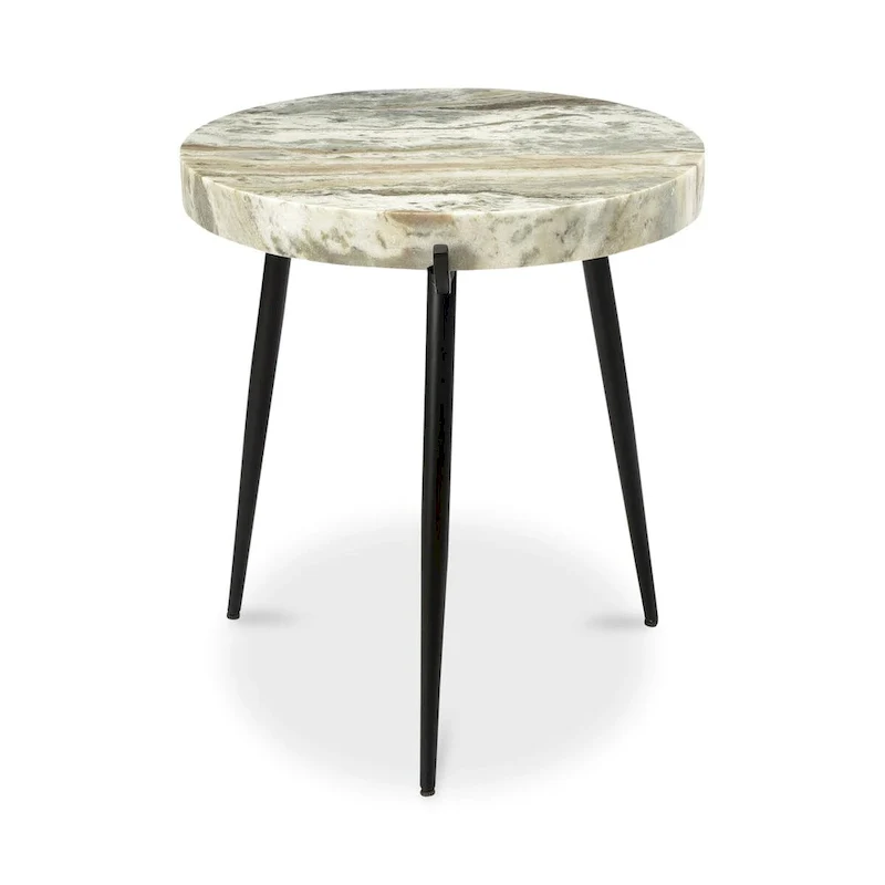 Macari Modern Marble Top Accent Table - 18W x 18D x 20H