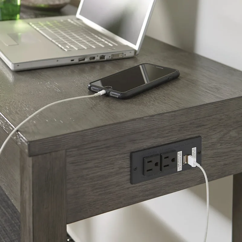 Caitbrook Rectangular Dining Room Counter Table Set of 4, Gray