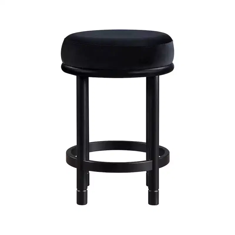 Meridian Furniture,Monette Black Velvet Counter Stool
