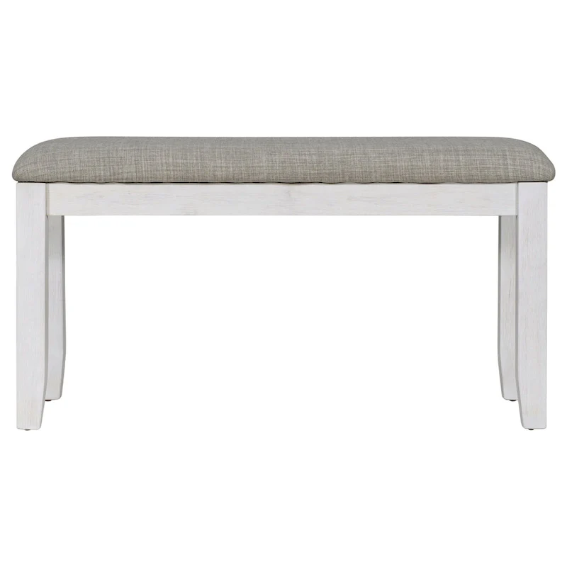 Rustic Style 6-Piece Dining Room Table Set with 4 Upholstered Chairs & a Bench