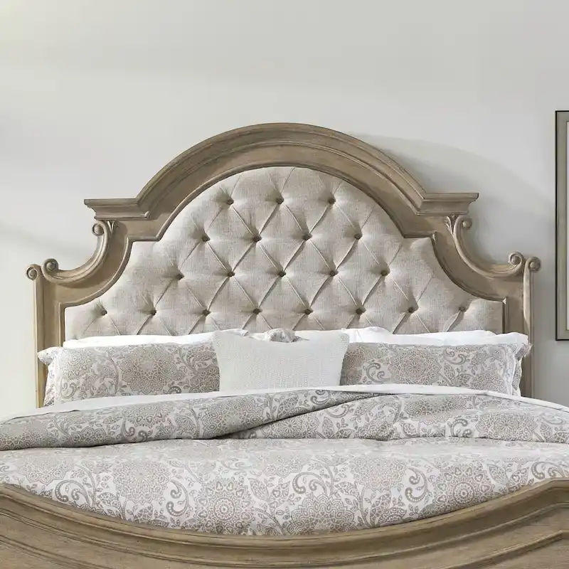 Queen Upholstered Panel Bed Headboard