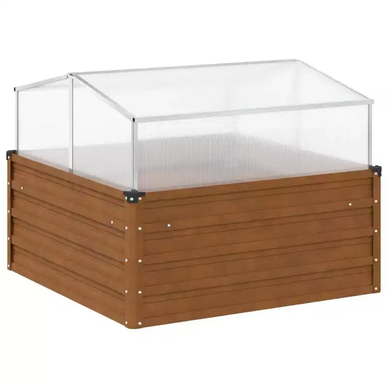 vidaXL Garden Planter Weathered steel Weathering steel 39.4x39.4x30.3 in