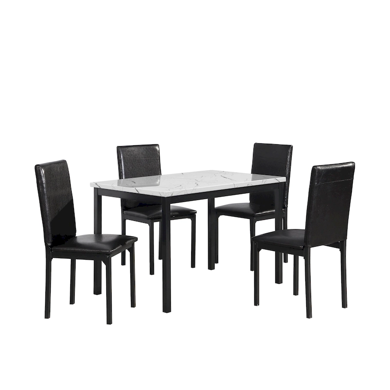 Roundhill Furniture Citico Metal 5-PC Dinette Set