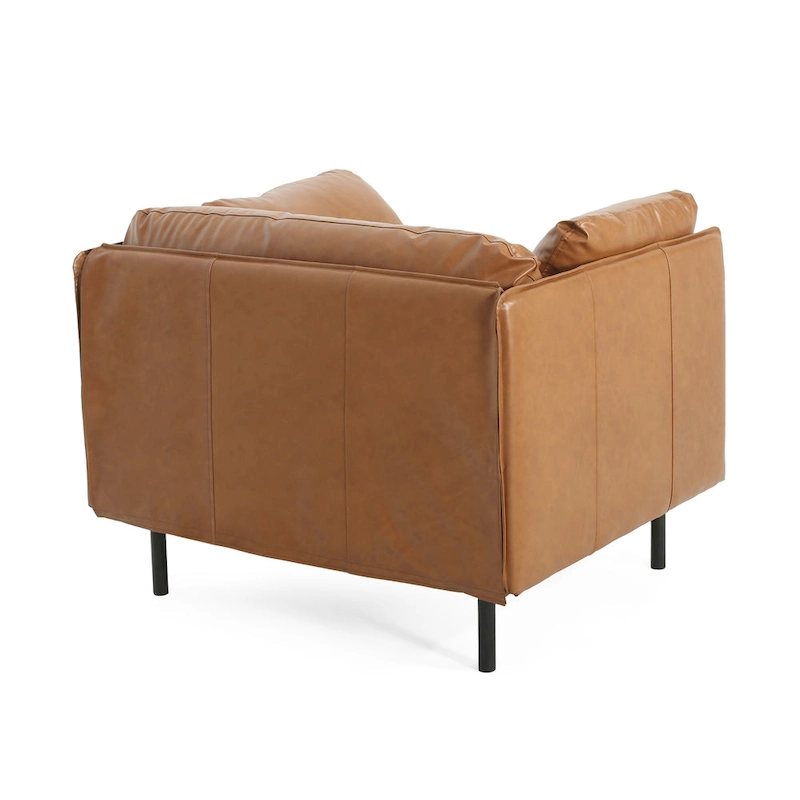 Brown 39.17 Accent Chair with Metal Legs