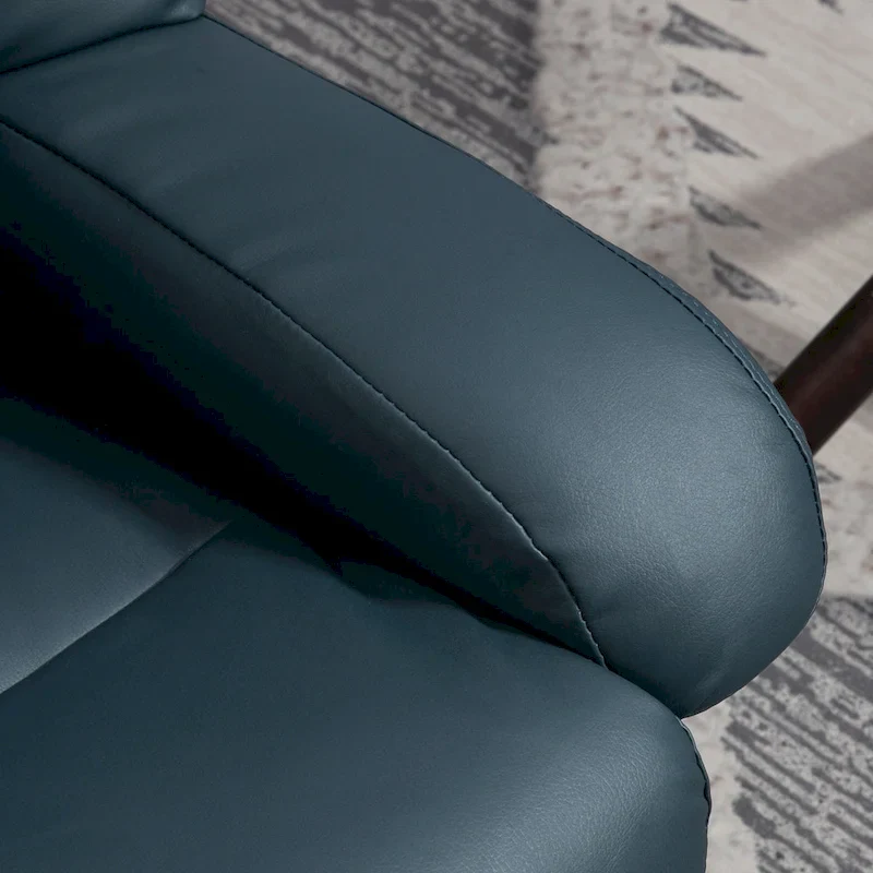 Gray Massage Recliner Chair with Footstool, 360° Swivel, Single Seat