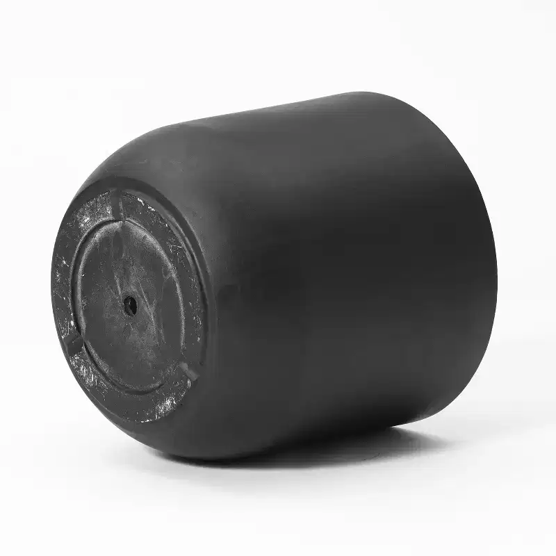 LuxenHome 14.6-Inch Round Smooth Finish Black MgO Planter