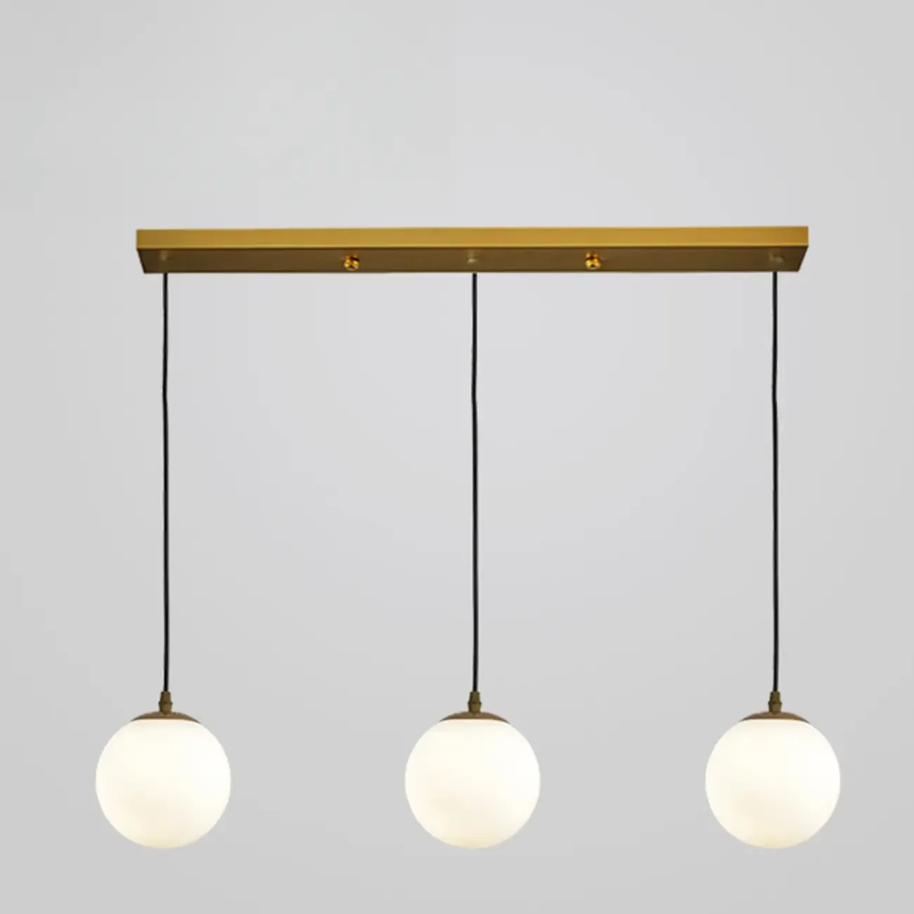 3 Lights Modern Glass Globe Island Pendant Light