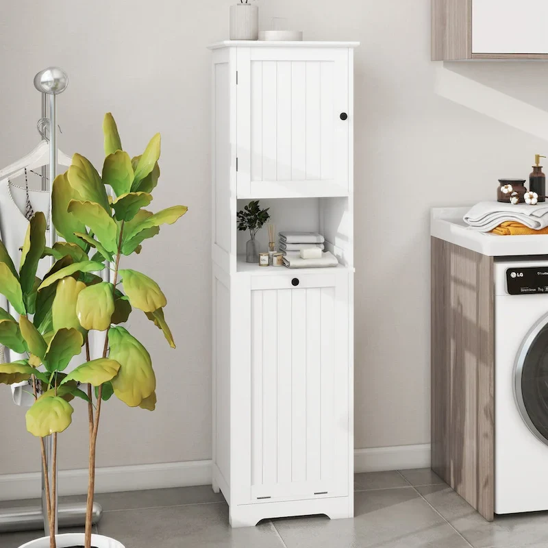 1-Compartment 1-Door Tilt-Out Laundry Sorter Cabinet