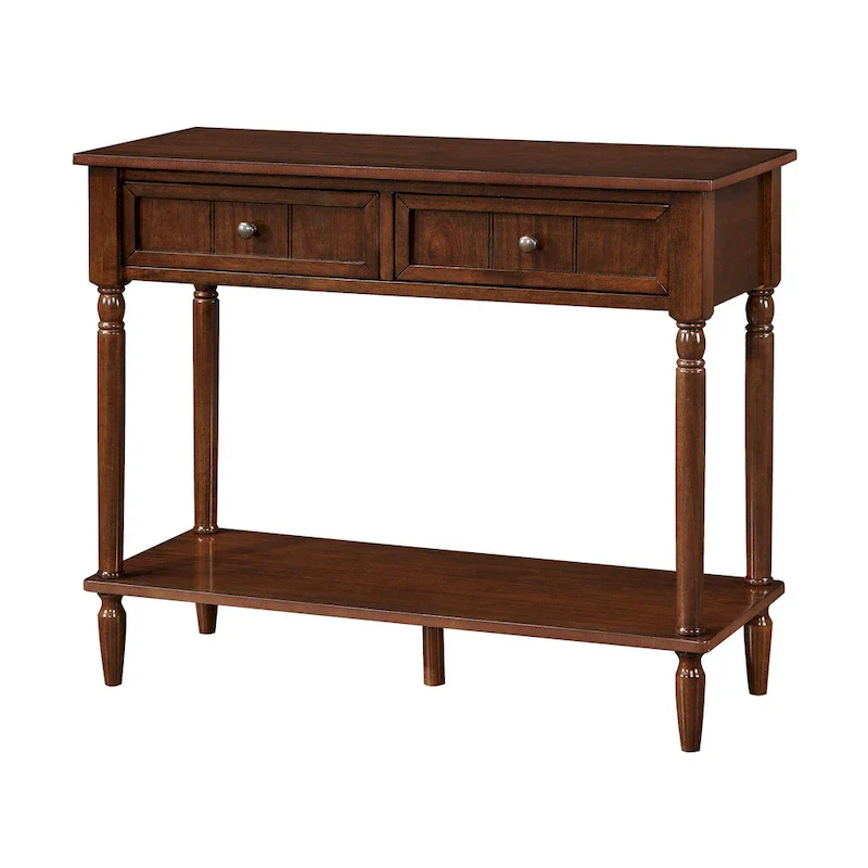 Convenience Concepts French Country 2 Drawer Hall Table with Shelf