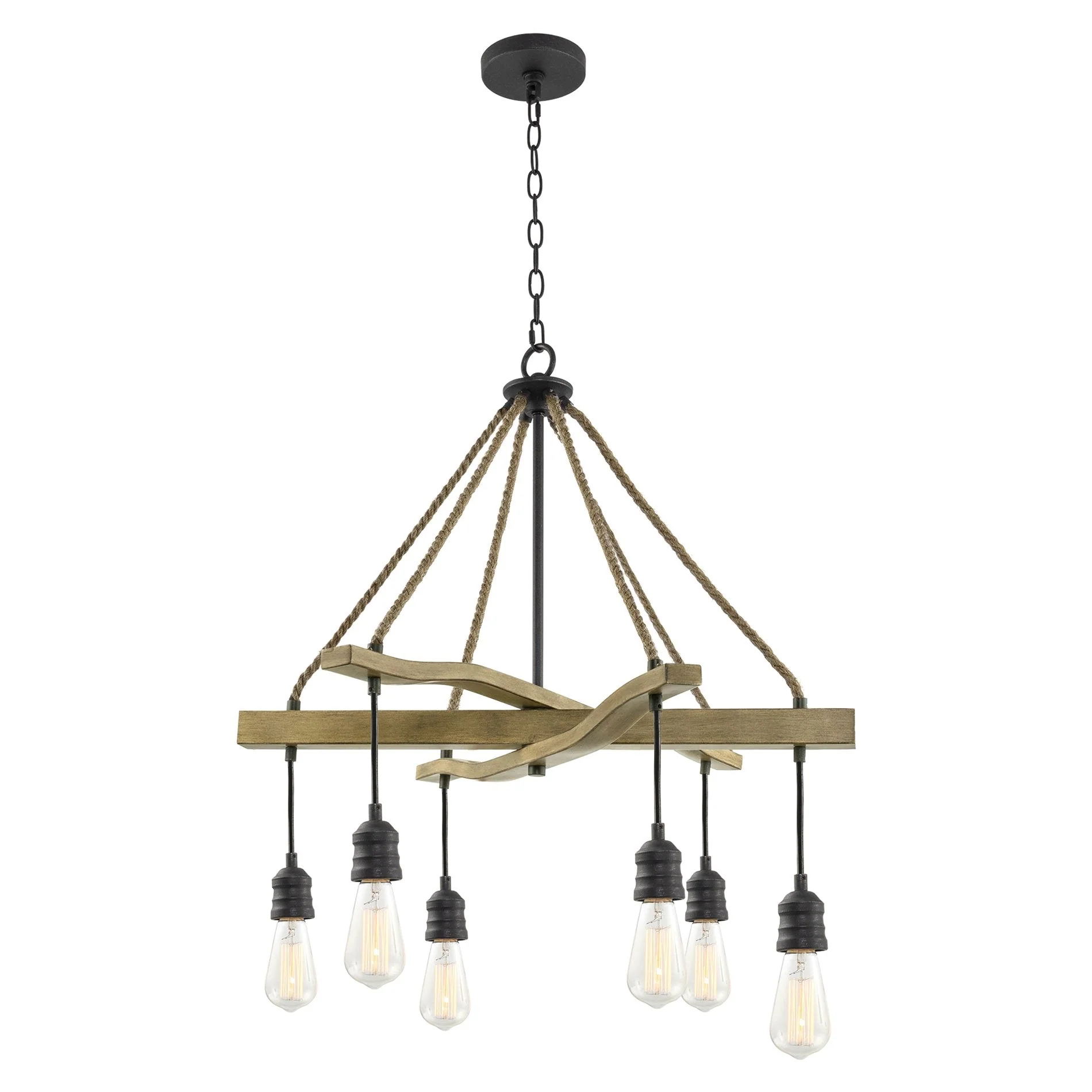 Marlo 28 6-Light Farmhouse Pendant Chandelier