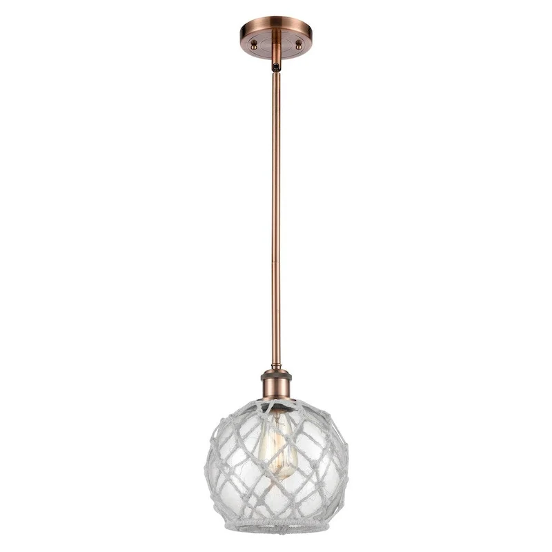 Innovations Lighting Farmhouse Rope 8  Wide Mini Pendant