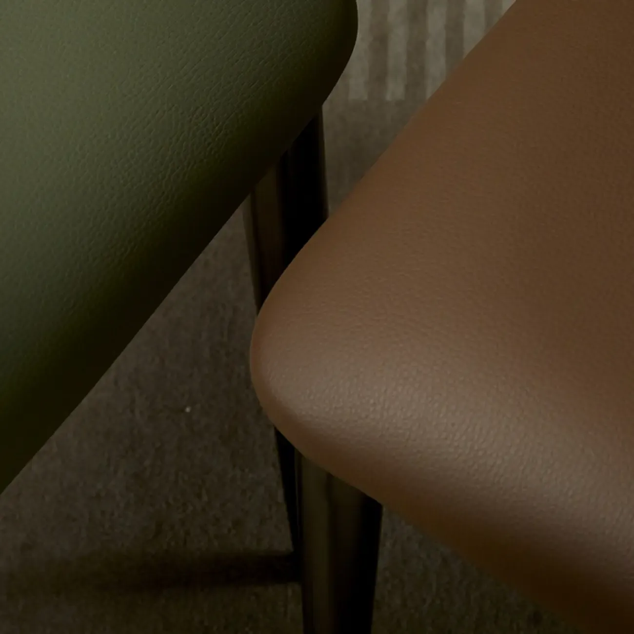 Mid Century Modern Dining Room Chairs Curved Back Faux Leather