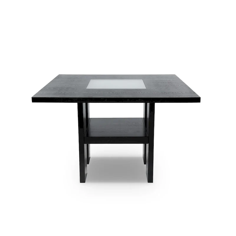 Blanton Modern Black Wood 9-Piece Counter Height Dining Set by