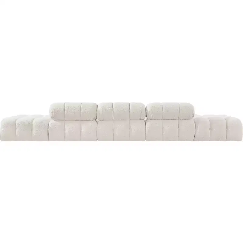 Meridian Furniture Ames 170 Boucle Fabric Upholstered 5pc. Modular Sofa