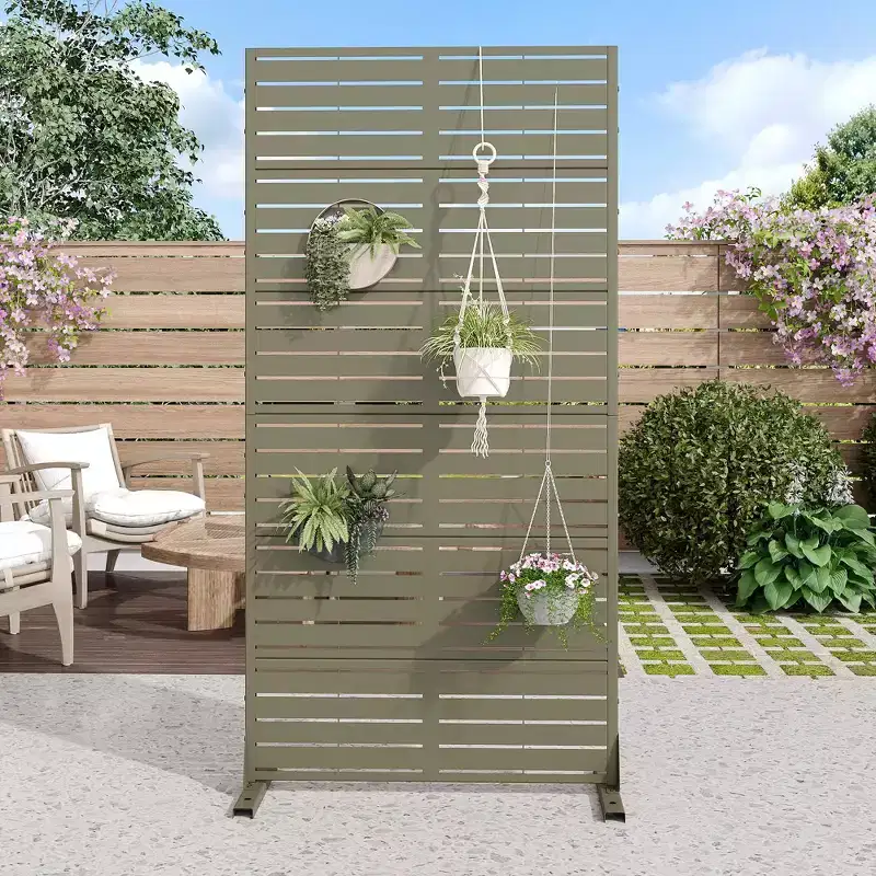 PexFix 72 in. x 35 in. Outdoor Privacy Rectangle Screen Galvanized Steel Panel Divider in Green