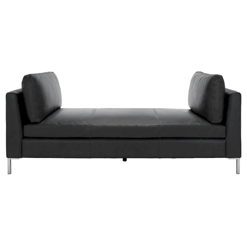 SAFAVIEH Couture Shirl Leather Bench - 81 In W x 32 In D x 34 In H - 81Wx32Dx34H