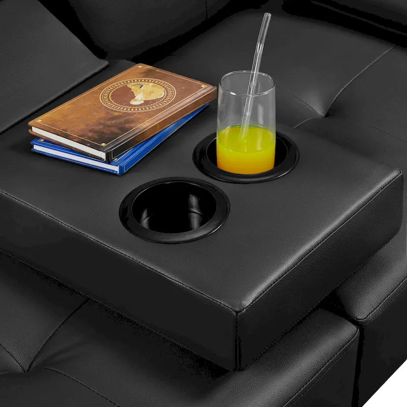 Yaheetech Faux Leather Convertible Futon Sofa Bed 3-In-1 Adjustable Futon Couch