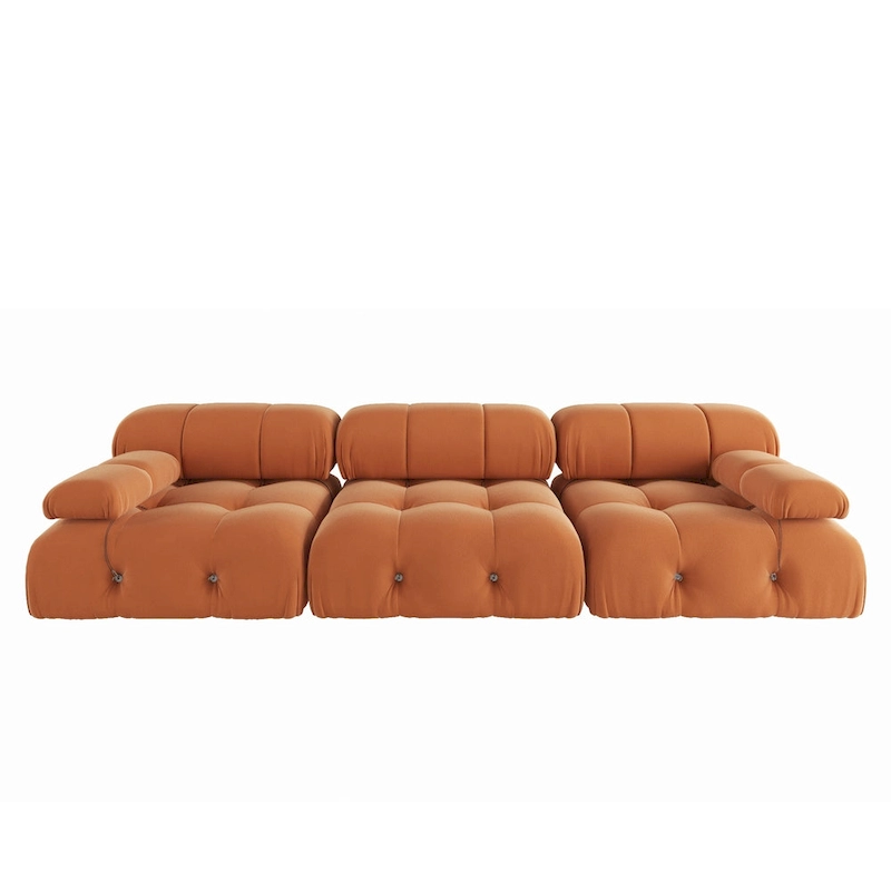 Velvet 3-seater Reversible Modular Sofa