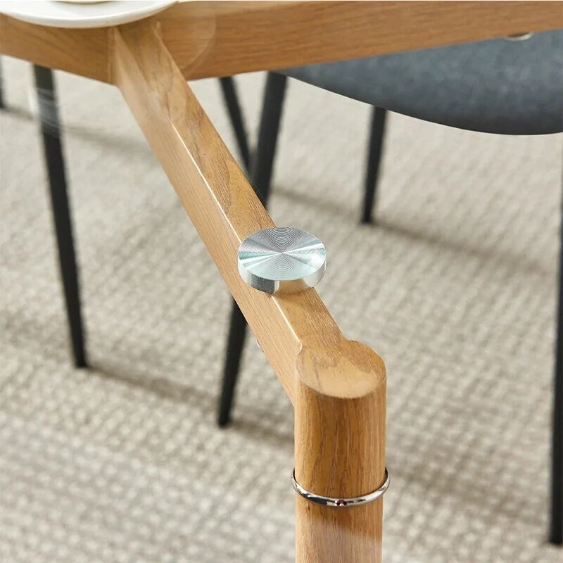 Modern Glass Top Dining Kitchen Table With Fabric Chairs