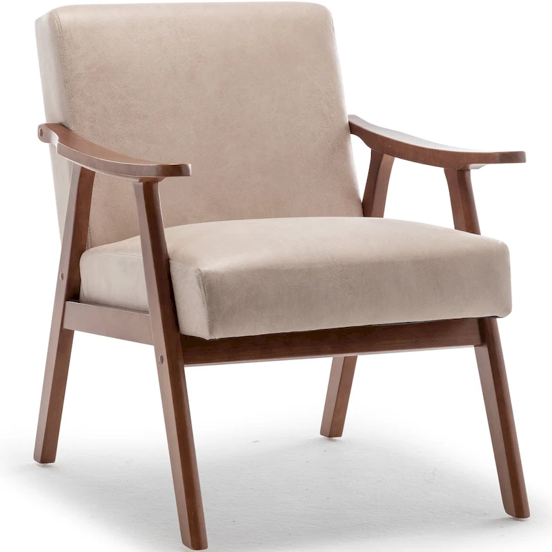 Solid Wood Frame Accent Chair