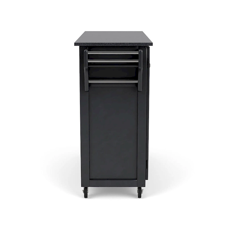 Homestyles Create-A-Cart Black Wood Kitchen Cart - 48 x 18 x 36