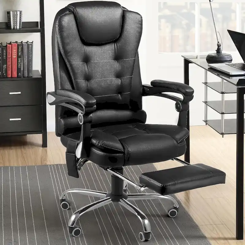 AECOJOY Heated Executive Office Chair w/ Massage &Adjustable Height